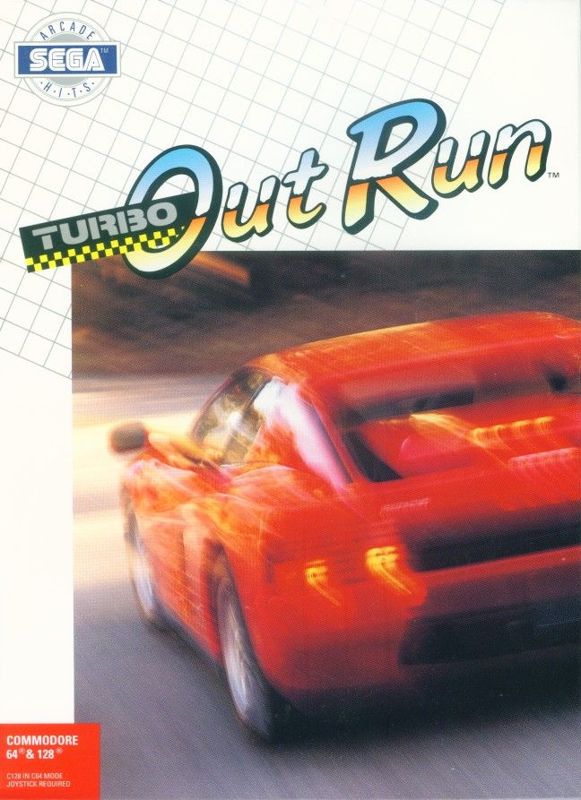 Out Run box art for Commodore 64